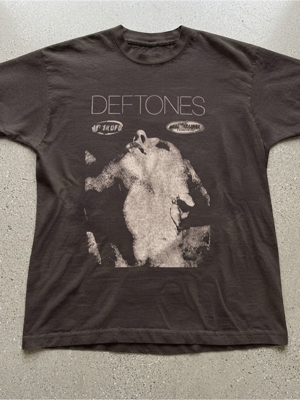 Alternative Metal Band Graphic Print Dark Brown Cotton Gildan T-Shirt